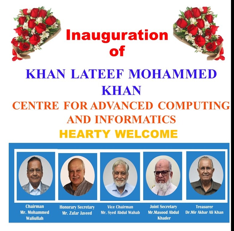 Inauguration of Khan Lateef Mohammed Khan Centre For Advanced Computing & Informatics