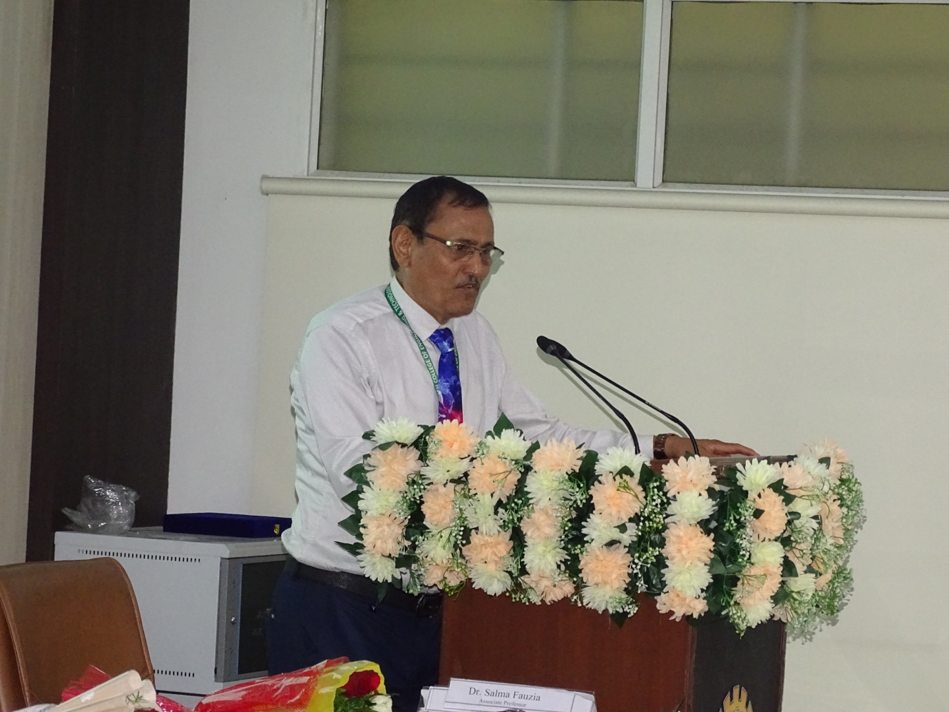 Dr. Mahipal Singh Rawat, Principal MJCET addressing the gathering on 18/07/2024