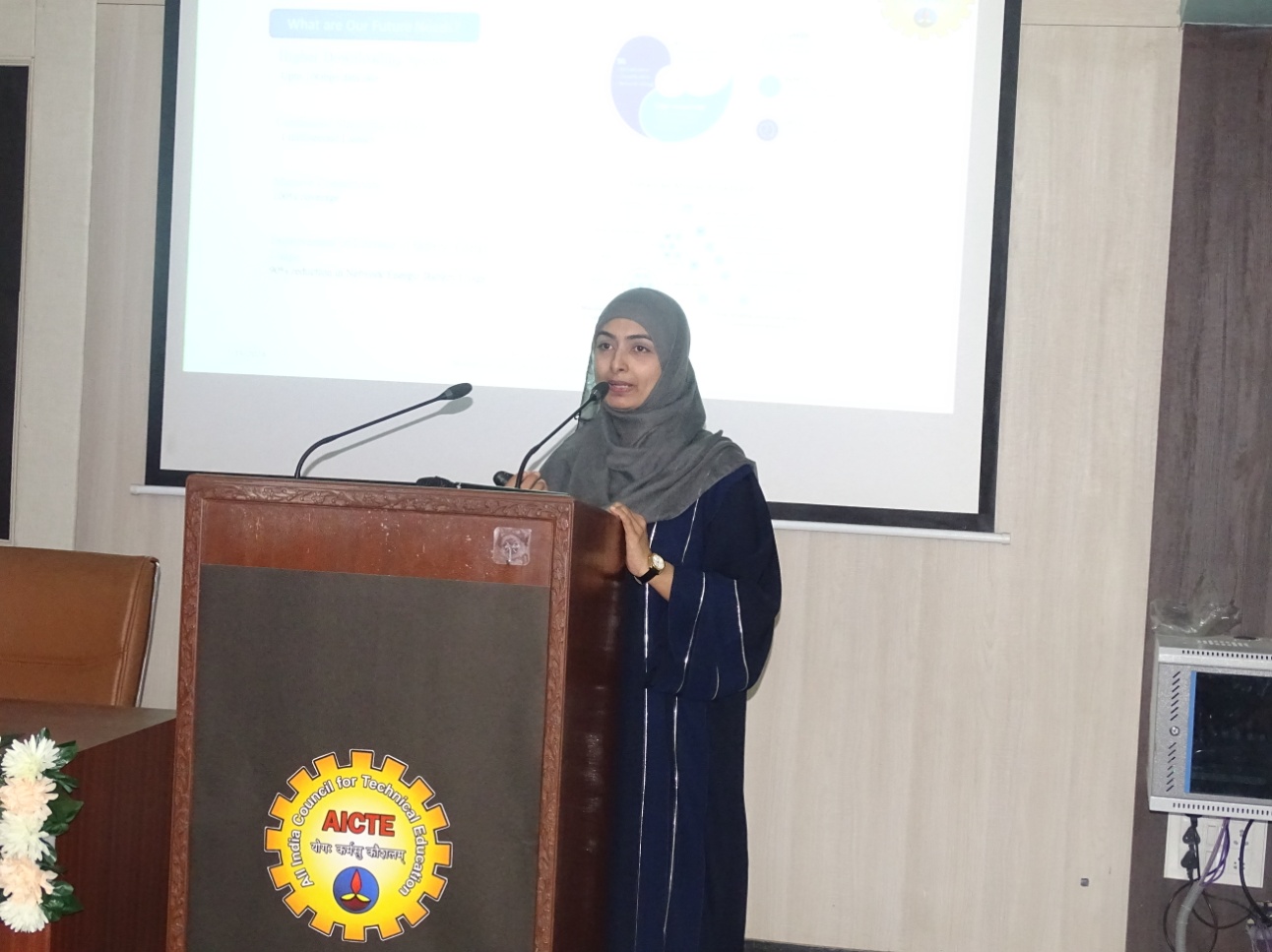 Topic: From 5G to 6G with AI and Quantum technologies, Speaker: Dr. Nazeerunnisa, Sr. Assistant Professor, ECED, MJCET