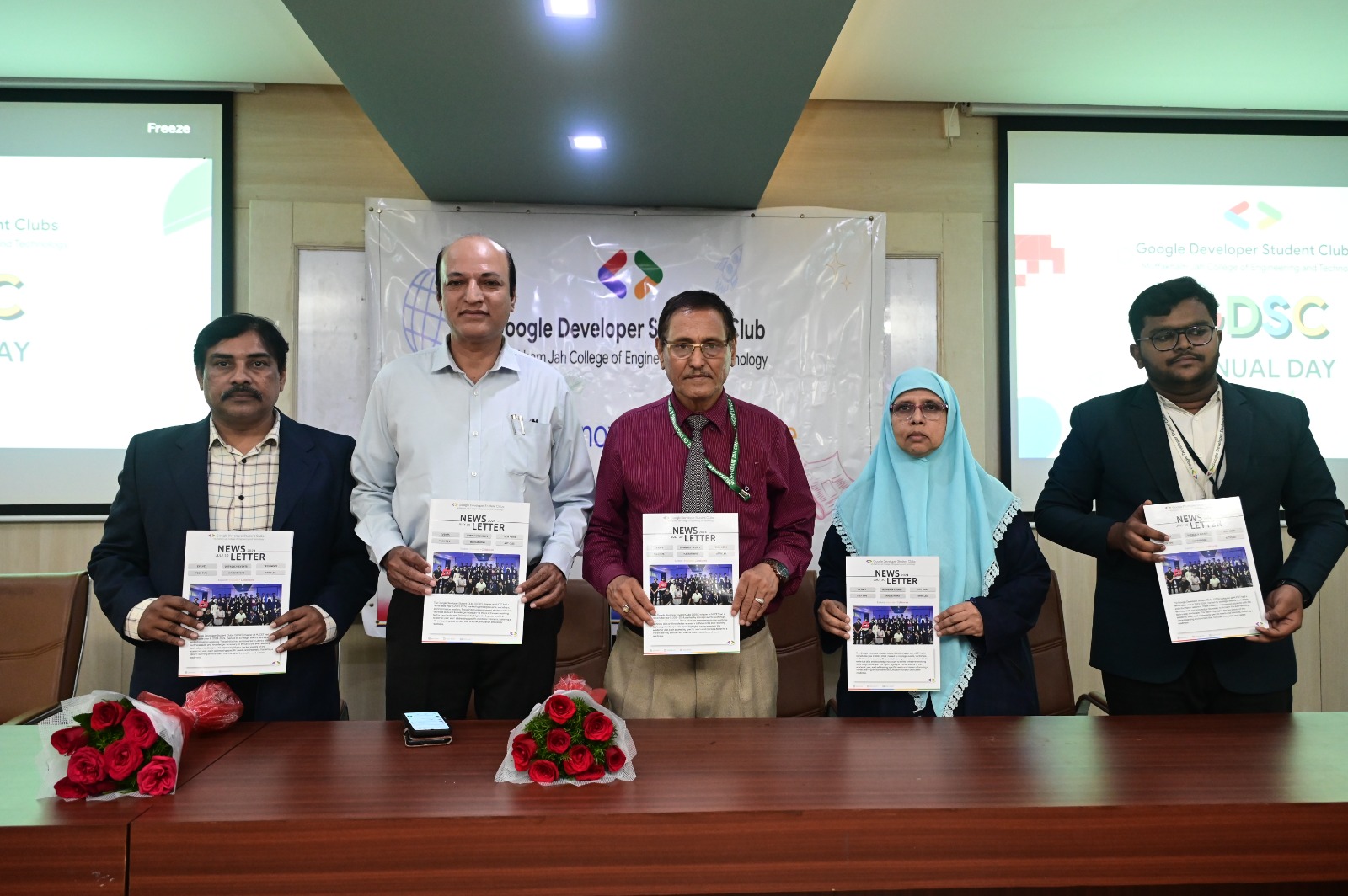 The event was graced by Prof. Mahipal Singh Rawat, Principal, Prof. Dr. Ferhatullah Hussainy, Dean of Student Affairs, Prof. Dr. Syed Shabbeer Ahmad, HOD and Dr. Maniza Hijab, Faculty Advisor GDSC.