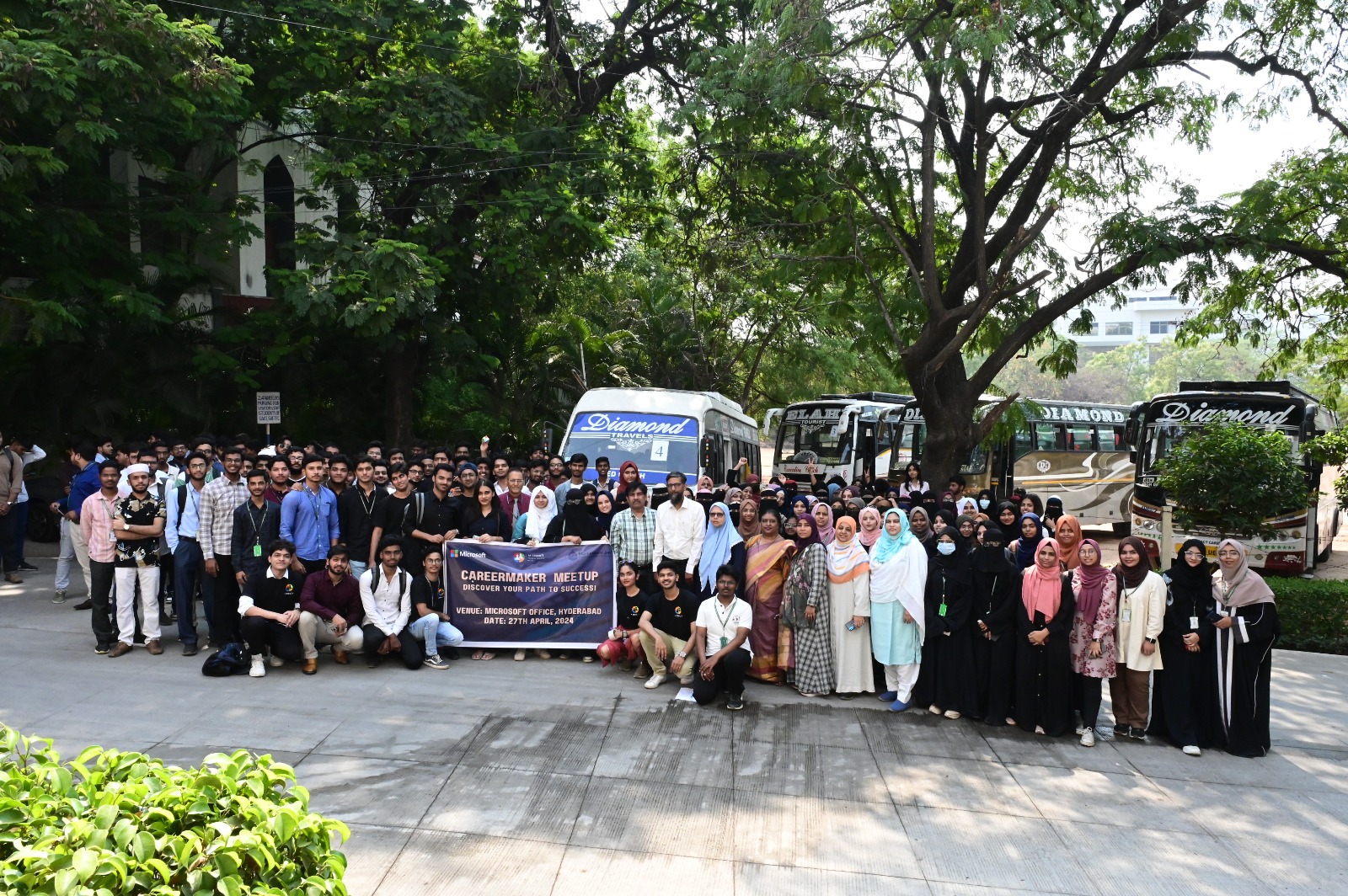 An industrial visit to the Microsoft Office at Gachibowli was organized by MSS on April 27, 2024 (Saturday).