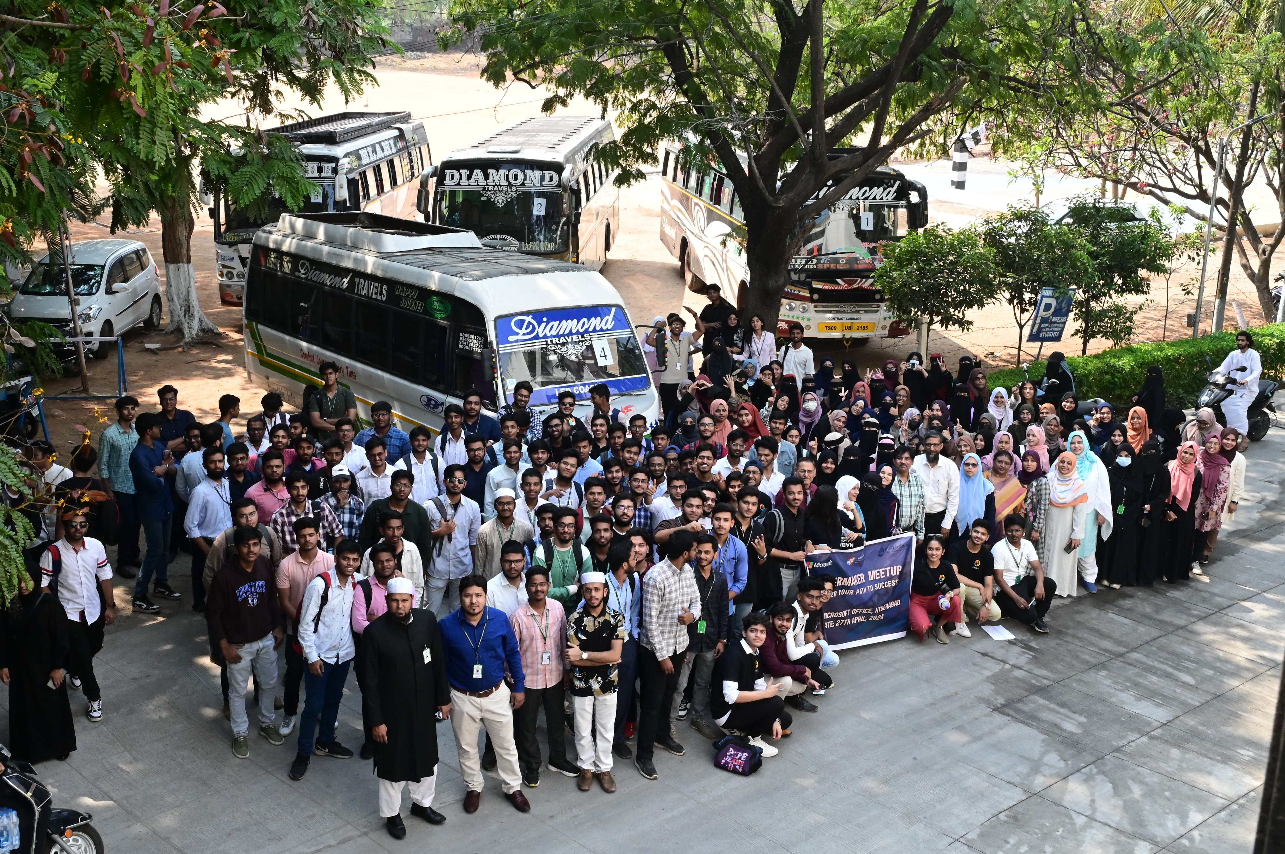 An industrial visit to the Microsoft Office at Gachibowli was organized by MSS on April 27, 2024 (Saturday).