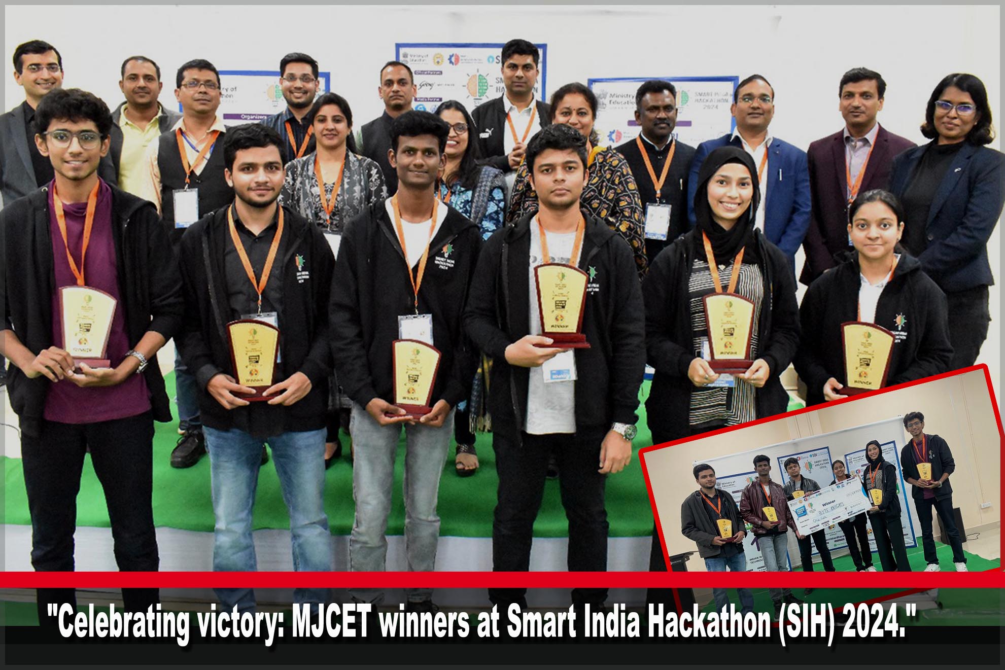 MJCET Teams Shine at Smart India Hackathon 2024. The first winning team from MJCET, competed at the Indian Institute of Technology (IIT) Guwahati.