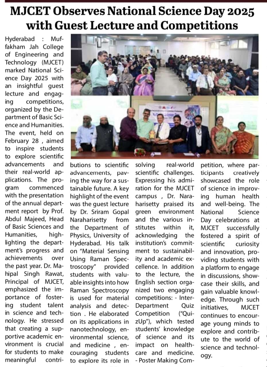 National Science Day Celebrations 2025