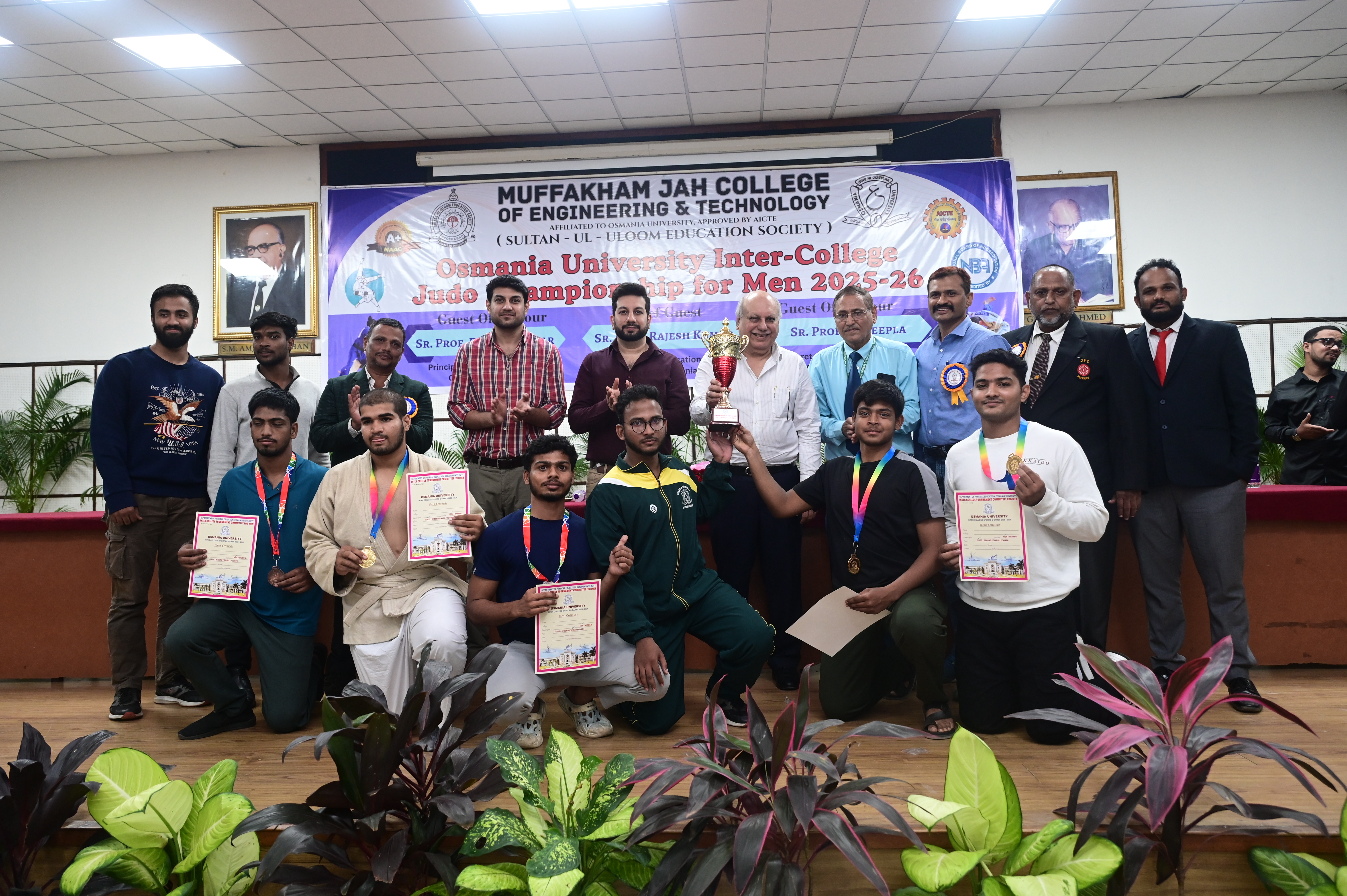 Osmania University Inter College Judo Championship 2025-26 at MJCET