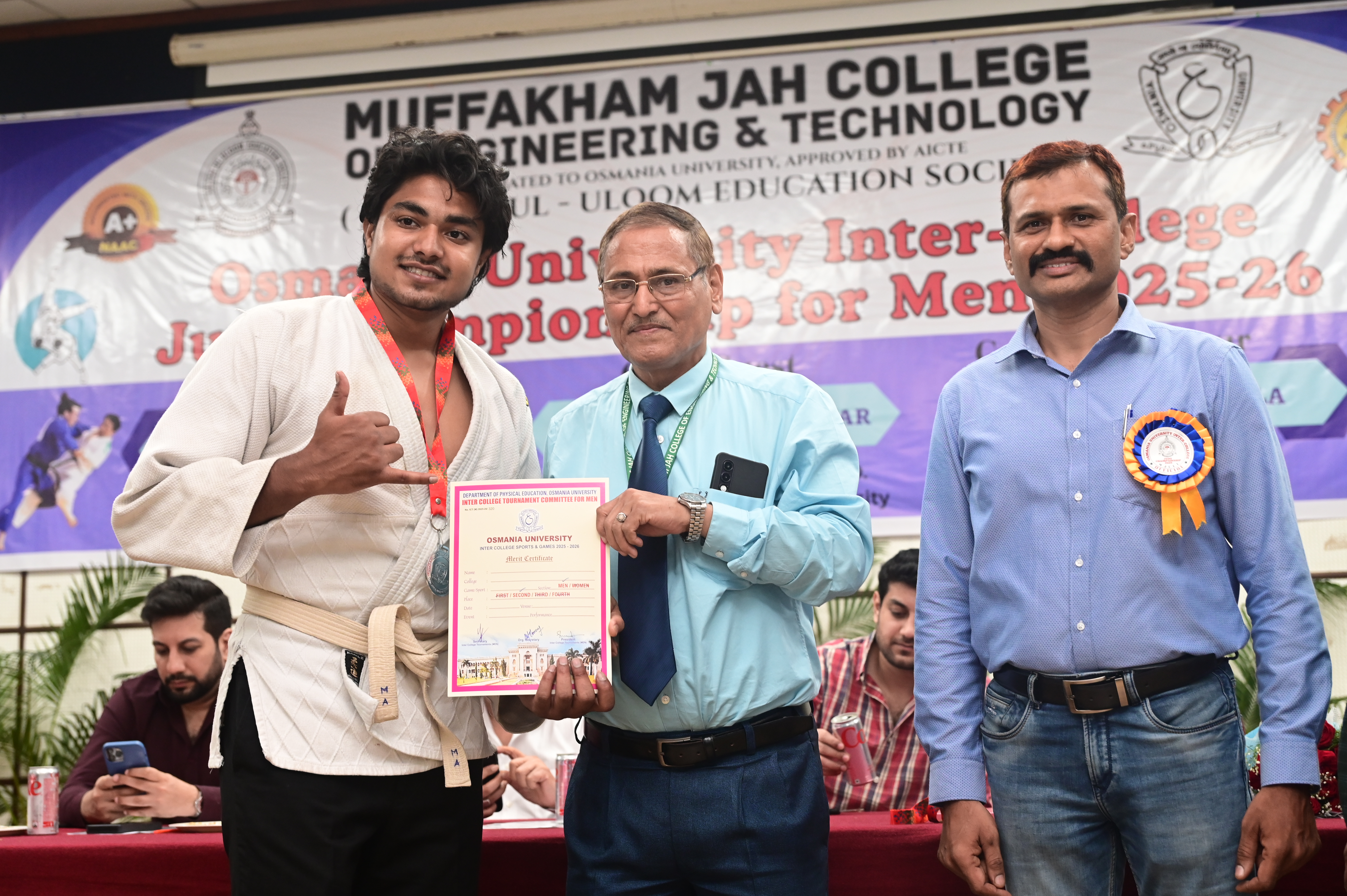 Osmania University Inter College Judo Championship 2025-26 at MJCET