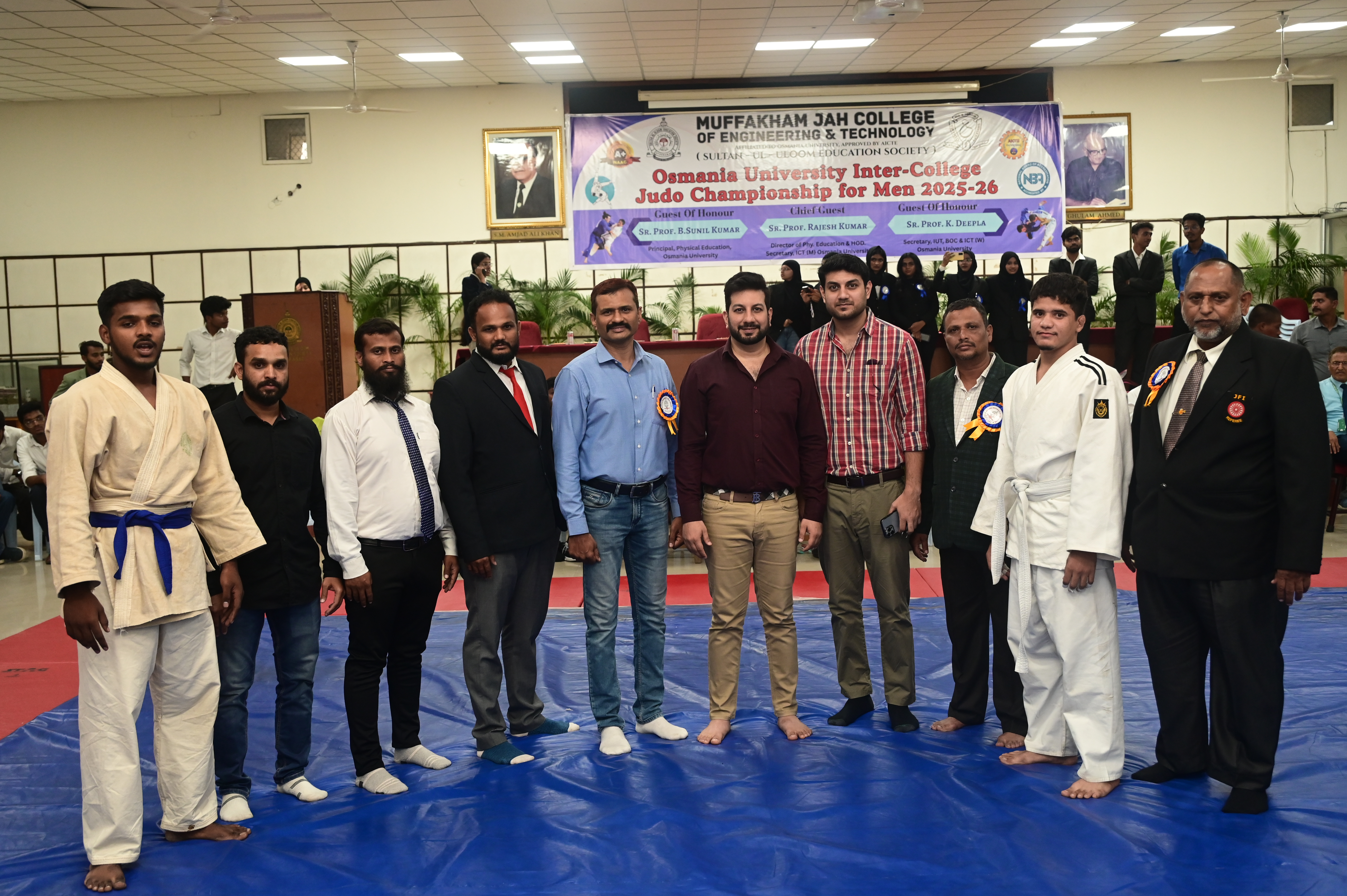 Osmania University Inter College Judo Championship 2025-26 at MJCET