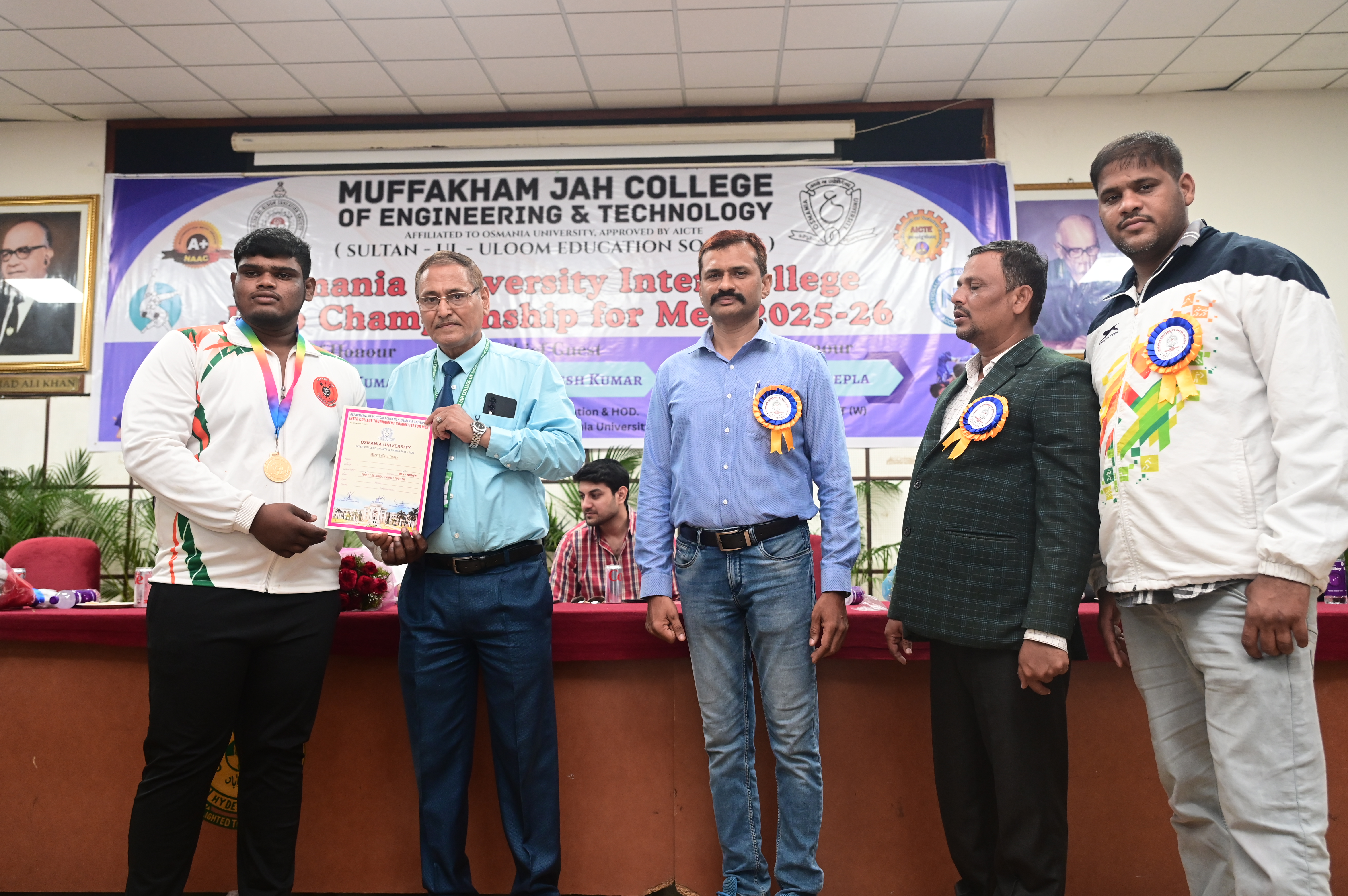 Osmania University Inter College Judo Championship 2025-26 at MJCET