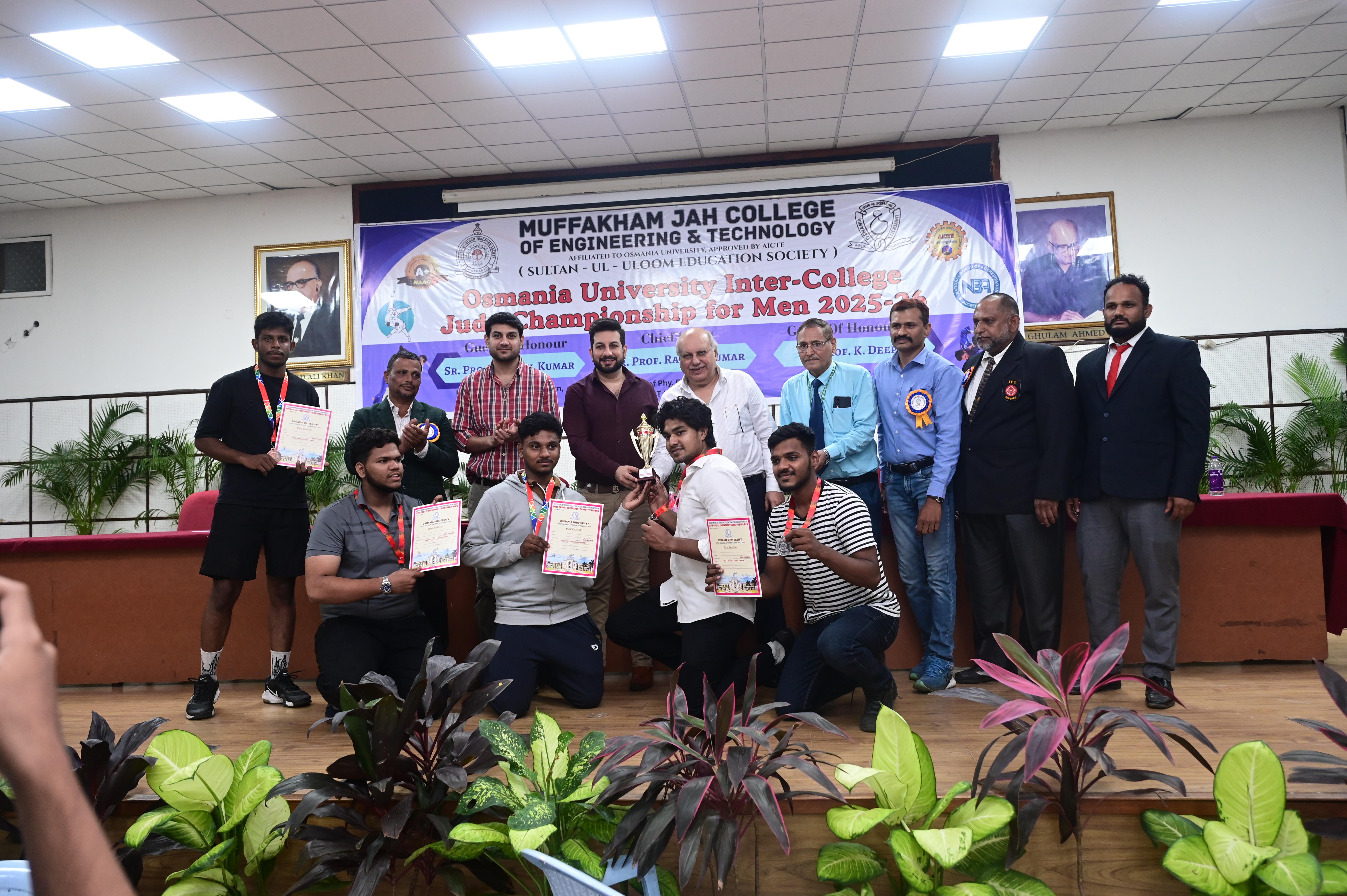 Osmania University Inter College Judo Championship 2025-26 at MJCET
