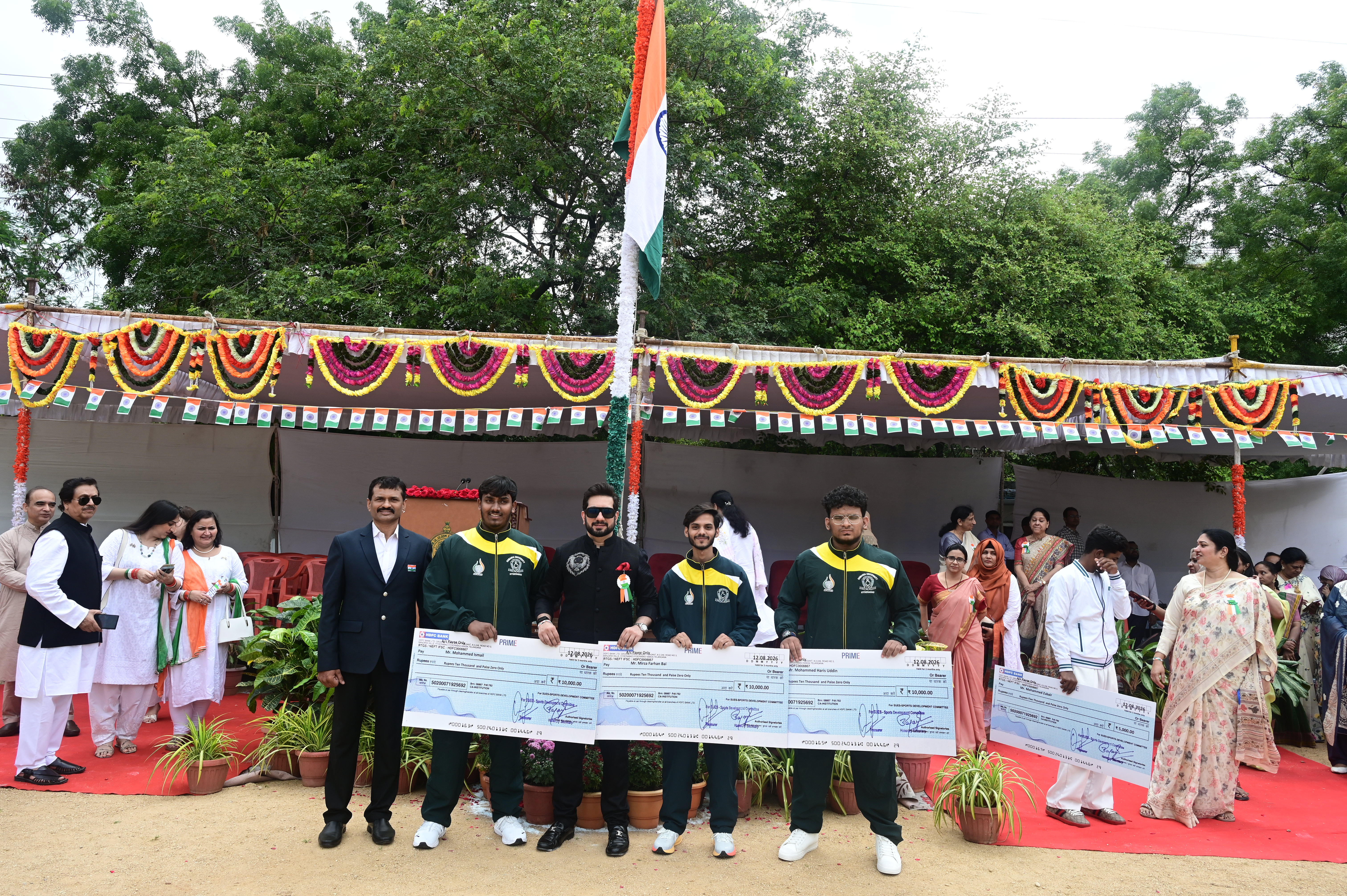 The Department of Physical Education, Sultan-ul-Uloom Education Society, takes immense pride in recognizing the outstanding achievements of its students by felicitating them with rewards during Independence Day Celebrations 2026